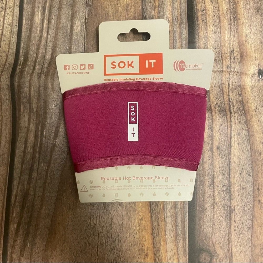 Sok It Hot Beverage Cup Holder NWT